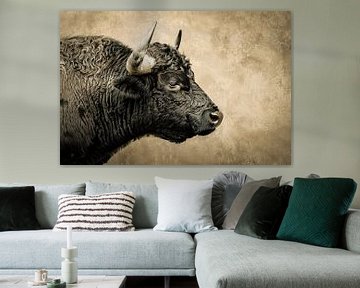 Koeien portret wall art van Vlindertuin-Art