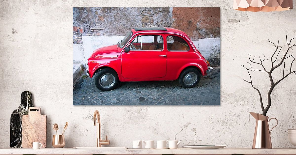 Fiat 500 Bilder auf Leinwand | Heroes Art Poster bestellen 