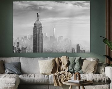 Uitzicht op Lower Manhattan, New York van Carlos Charlez