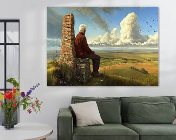 Uitzicht van Abstract Schilderij