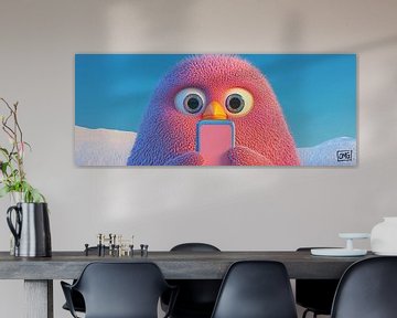 Roze Pinguin van OMG Art