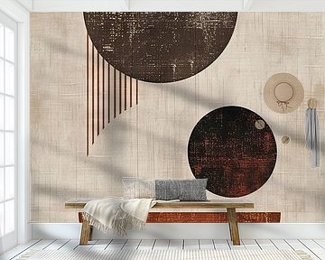 Eenvoudige kunst natuurlijk linnen van Modern Collection