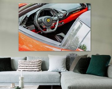 Ferrari 488 Spider sportwagen dashboard
