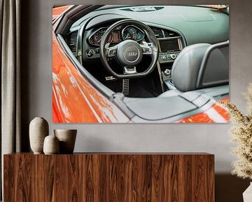 Audi R8 Spyder open sportwagen dashboard van Sjoerd van der Wal Fotografie