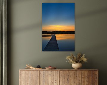 Jetty that reaches into a Swedish lake by Martin Köbsch