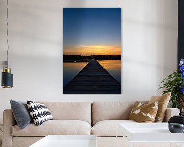 Jetty that reaches into a Swedish lake by Martin Köbsch