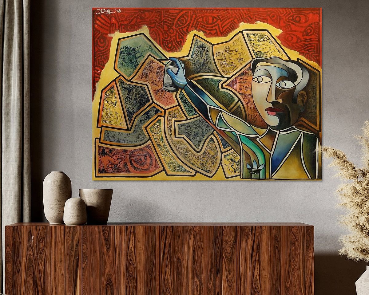 Voorbeeld van het werk in een kamer