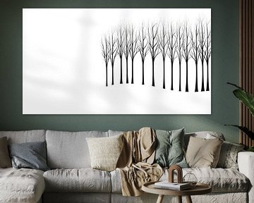 Silent row of trees by Frank Heinz