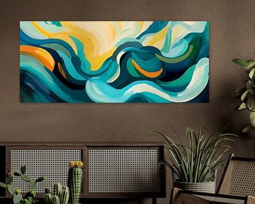 Abstract waves by Poster Art Shop