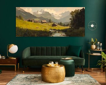 Berg idylle natuur van Poster Art Shop