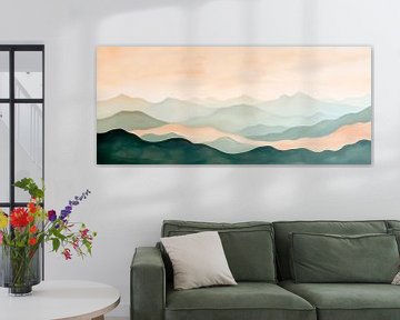 Berglandschap avondstemming van Poster Art Shop