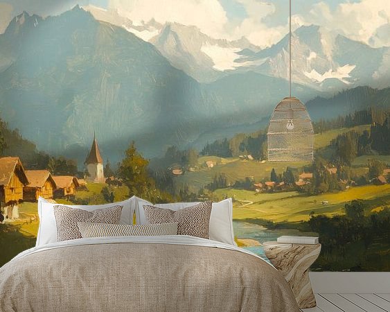 Voorbeeld van het werk in een kamer