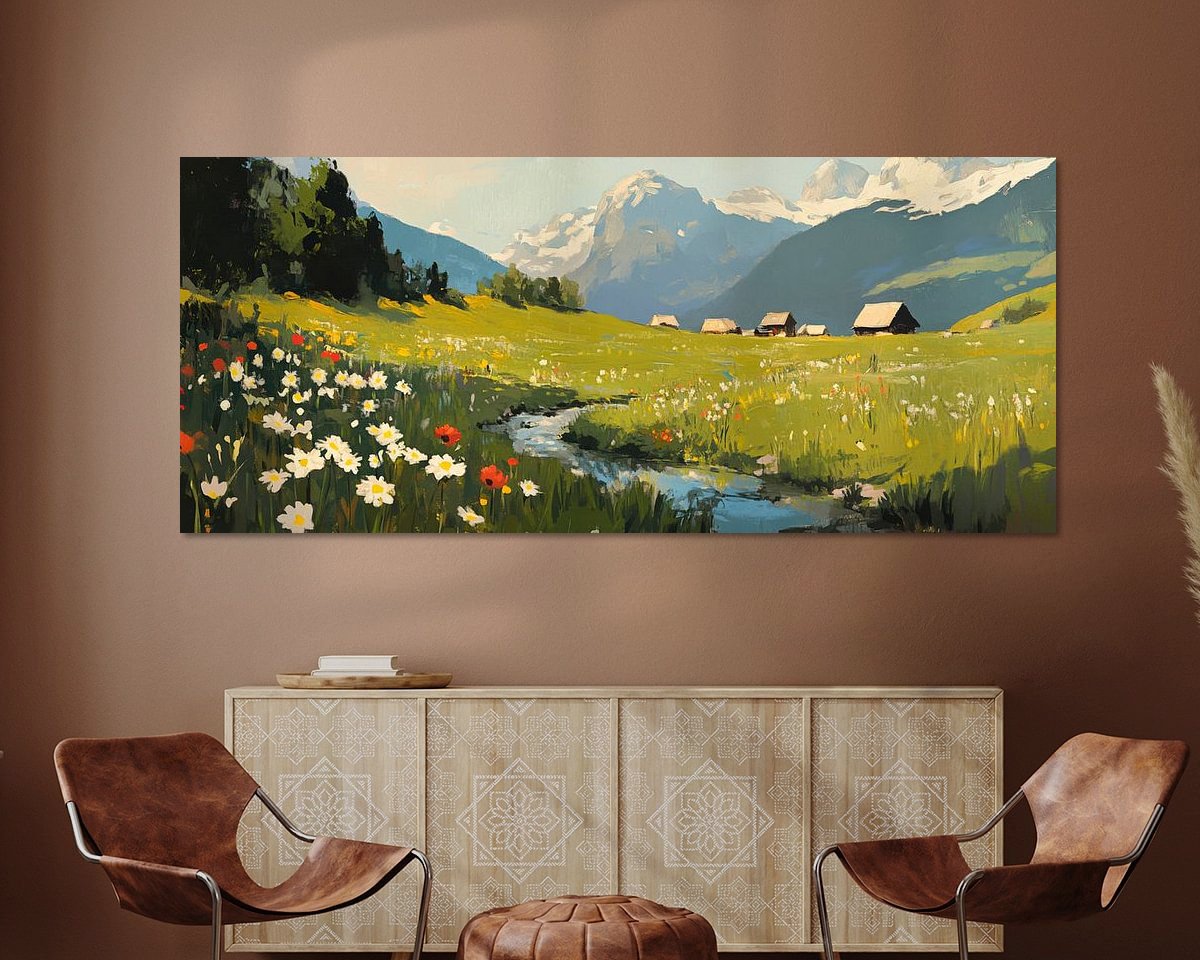 Voorbeeld van het werk in een kamer