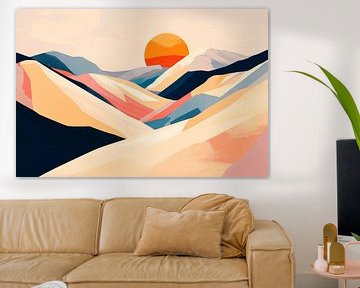 Berglandschap zonsondergang