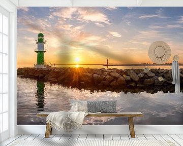 Lighthouse at Warnemünde harbour by Voss photography