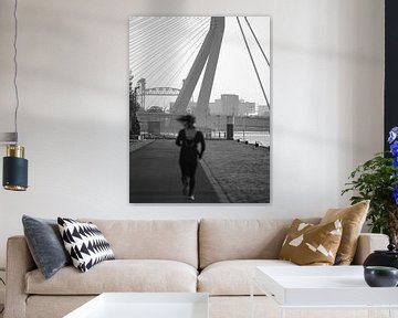 Erasmusbrug vanuit de kade van Erhan Meral