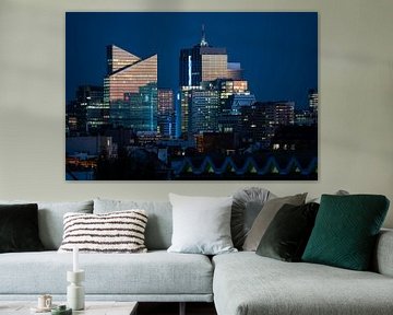 Avondlichtjes in een Brussels stadspanorama van Werner Lerooy