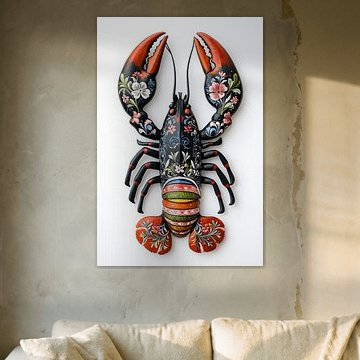 Goldfarbene Details auf einem Rosmarinhummer