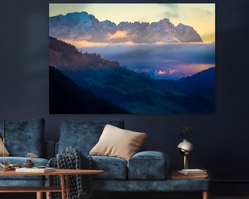 Kaisergebergte bij zonsopgang van Martin Wasilewski