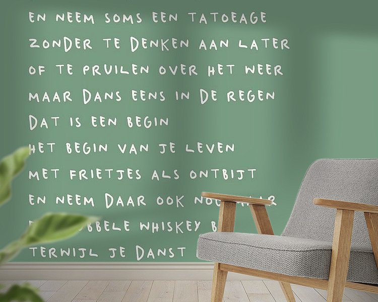Voorbeeld van het werk in een kamer