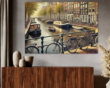 Amsterdam canal scene by Jaap Ros