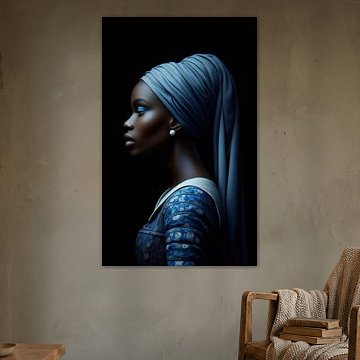 Girl with Pearl - Delft Blue