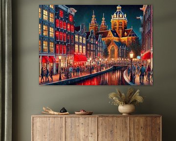 Amsterdam tafereel Red Light District! van Jaap Ros