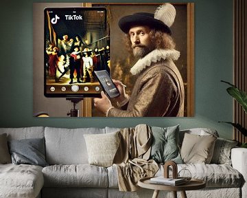 Rembrandt van Rijn op Tik Tok! van Jaap Ros