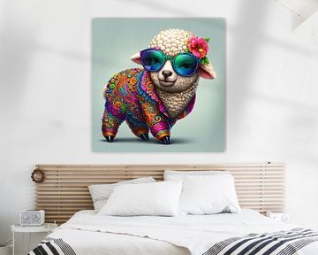 Cooles Lamm im bunten Anzug von Laly Laura