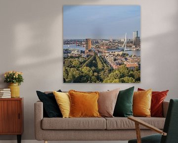 Skyline Rotterdam (vierkant) van John Ouwens