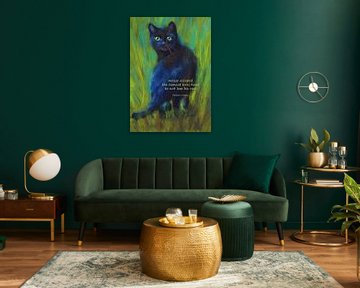 Mouse escaped schwarze Katze Haiku Englisch