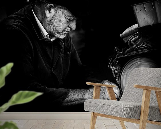 Voorbeeld van het werk in een kamer