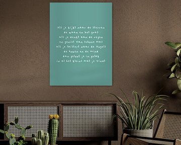 Klein geluk | gedicht in simpele kalligrafie van Romy Smit