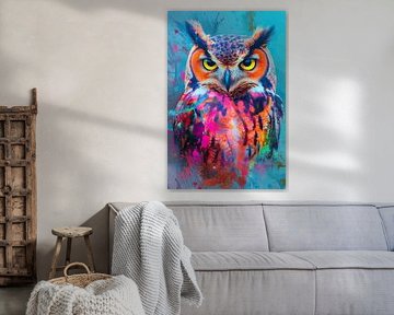 Bunte Eule von ARTemberaubend