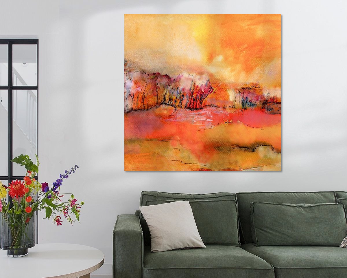 Voorbeeld van het werk in een kamer