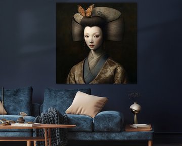 Vintage Geisha Portrait van Jacky