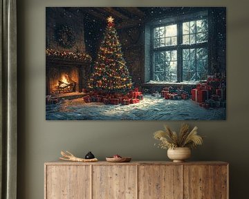 Weihnachten Hütte Interieur
