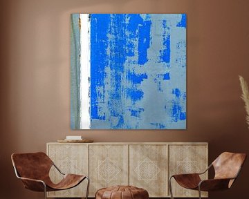 Verweerde blauw: abstracte verf en textuur van Texel eXperience