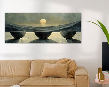 Abstract Winterlandschap van Kunst Kriebels
