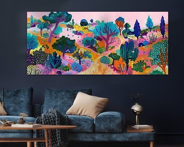 Kleurrijk Landschap van Abstract Schilderij