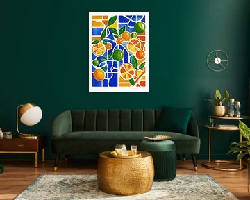 Colourful fruit pieces