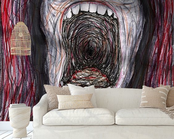 Voorbeeld van het werk in een kamer