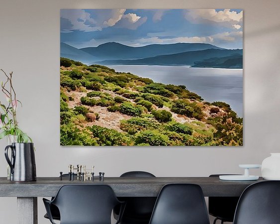 Voorbeeld van het werk in een kamer