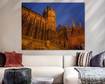 Erfurt - Erfurt Dom bij nacht van t.ART