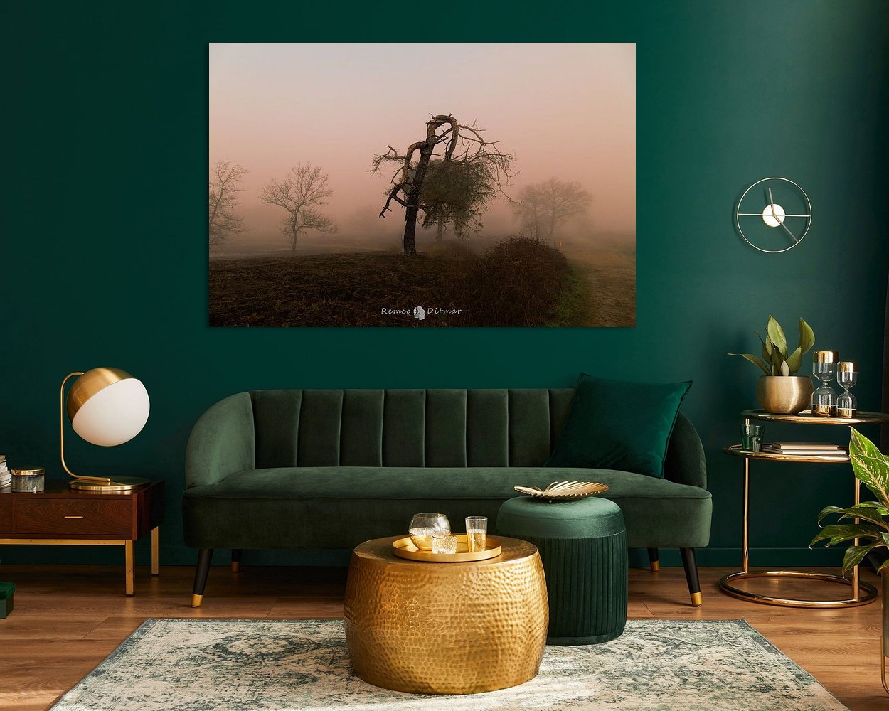 Voorbeeld van het werk in een kamer
