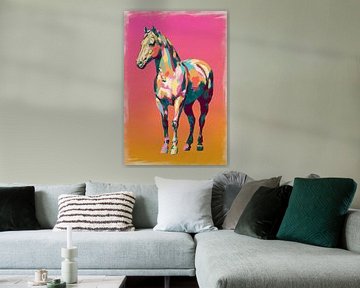 Kleurrijk pop-art paard van Imperial Art House