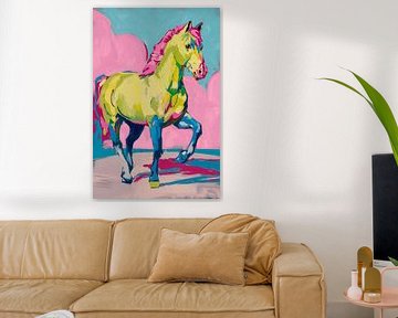 Kleurrijk paard in popart stijl van Imperial Art House