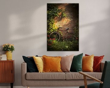 Vintage fiets en bakstenen muur van Imperial Art House