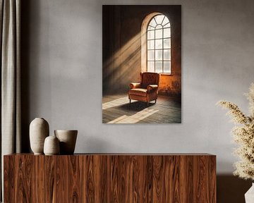 Vintage chair in sunlight by Imperial Art House