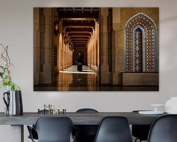 woman at the Sultan Qaboos Grand Mosque in Muscat by Paula Romein